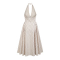 Margot Polka Dot Halterneck Midi Dress Shop Byxie