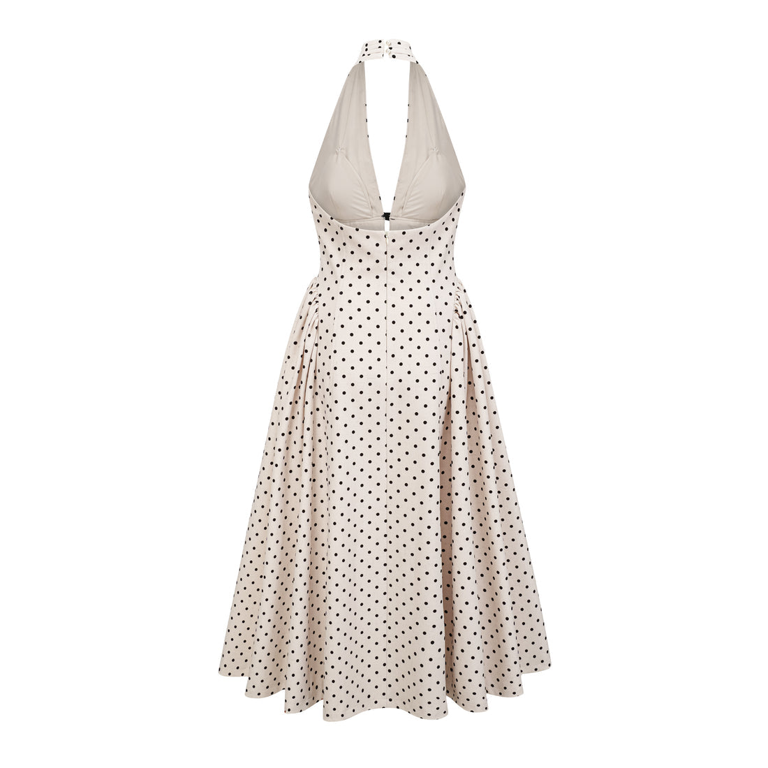 Margot Polka Dot Halterneck Midi Dress Shop Byxie