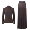 Anesu Striped Knit Maxi Set – Brown Multi Shop Byxie