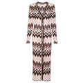 Zahara Zig Zag Knit Dress & Cardigan Set – Brown Shop Byxie