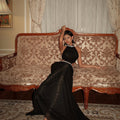 Angelica Crystal Cut Out Maxi Dress - Black Shop Byxie
