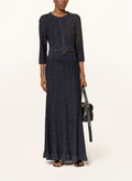 Sylvie Rhinestone Knit Cardigan & Skirt Set - Navy Shop Byxie