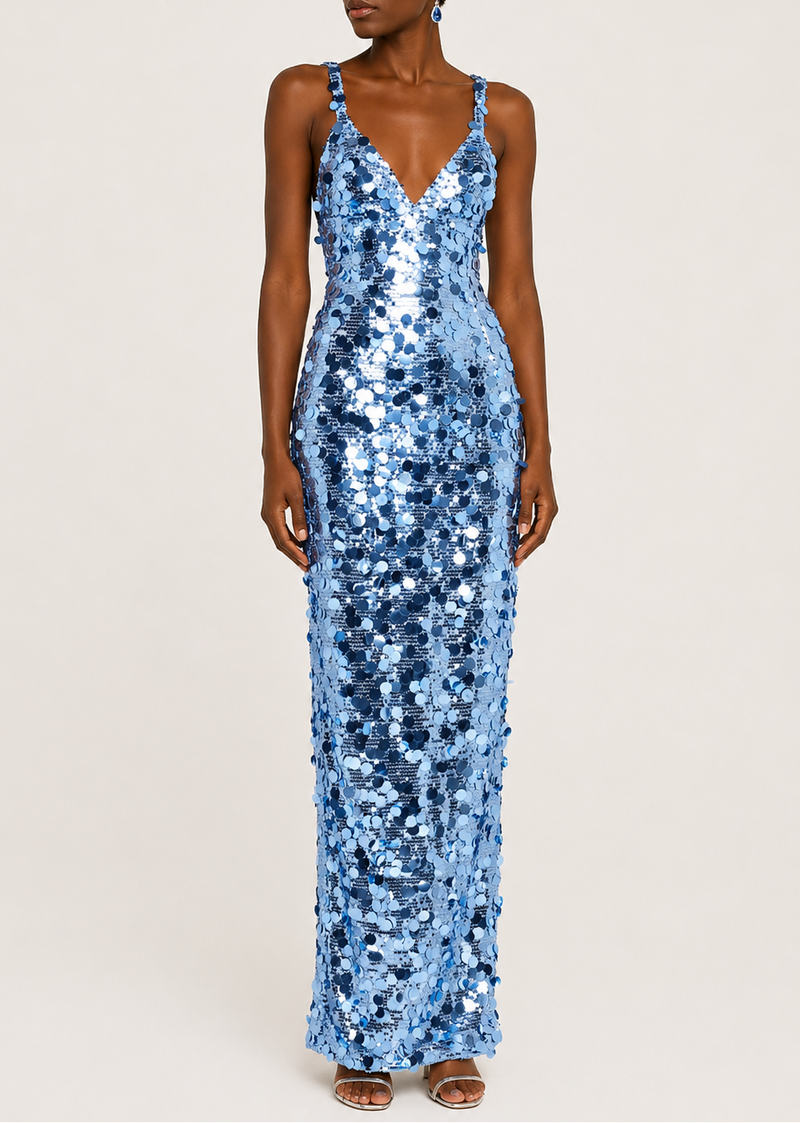 Azura Sequin Maxi Dress – Blue Shop Byxie