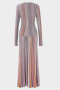 Aminata Stripe Knit Skirt Set - Pink Shop Byxie