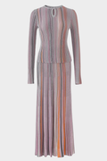 Aminata Stripe Knit Skirt Set - Pink Shop Byxie