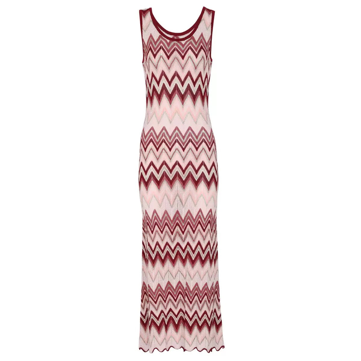 Zahara Zig Zag Knit Dress & Cardigan Set – Burgundy Shop Byxie