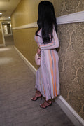 Aminata Stripe Knit Skirt Set - Pink Shop Byxie