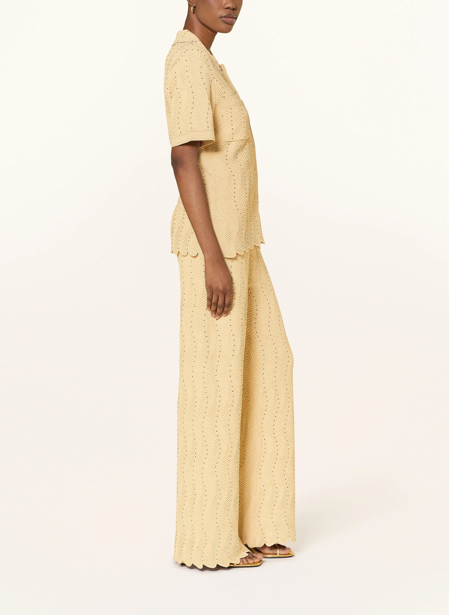 Solène Embellished Knit Trousers – Champagne Shop Byxie