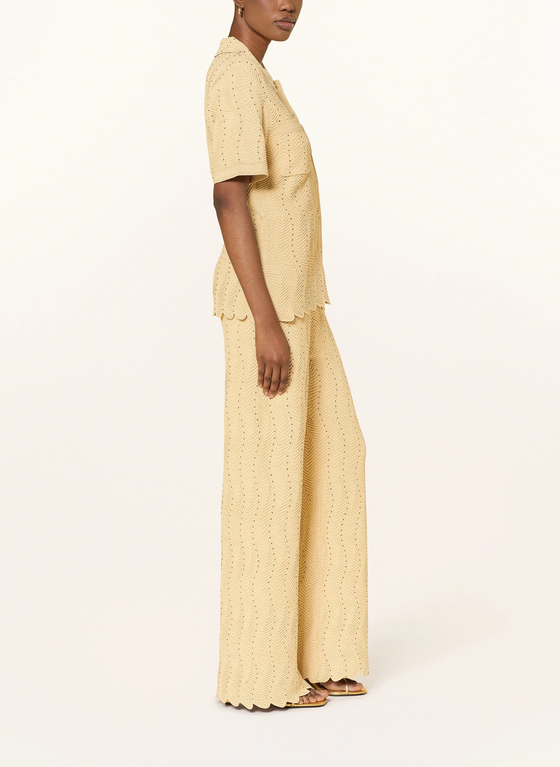 Solène Embellished Knit Trousers – Champagne Shop Byxie