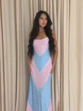 Byxie Valentina Rhinestone Bodycon Maxi Dress - Sky Blue Shop Byxie