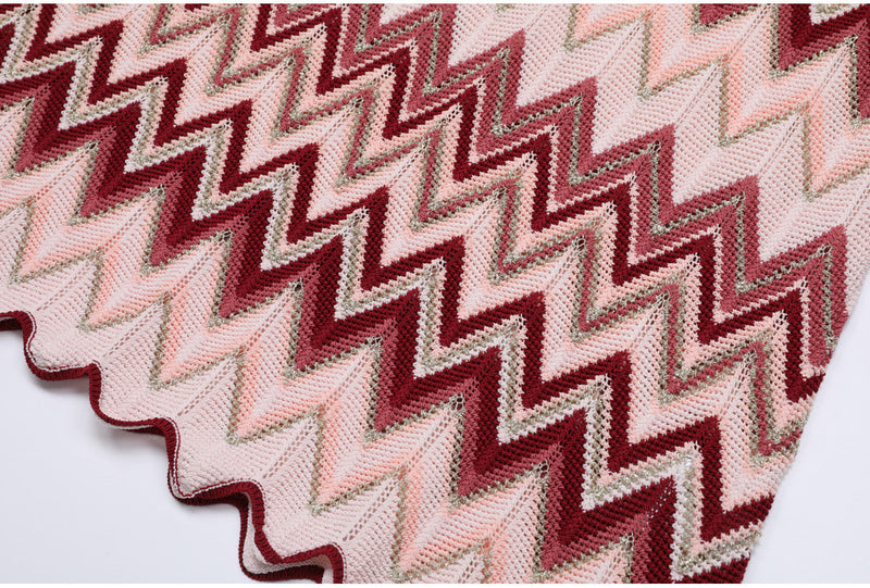 Zahara Zig Zag Knit Dress  – Burgundy Shop Byxie