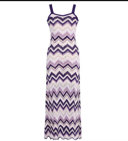 Byxie Zigzag Crochet Knit Maxi Dress Shop Byxie