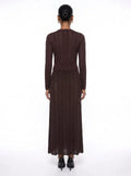 Sylvie Rhinestone Knit Cardigan & Skirt Set - Brown Shop Byxie