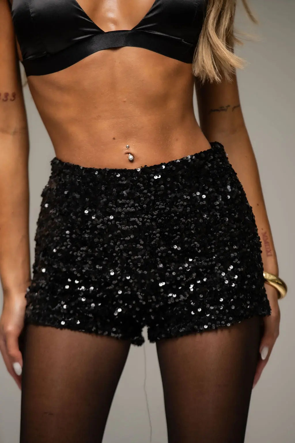 Nova Sequin Shorts Shop Byxie