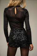 Nova Sequin Shorts Shop Byxie