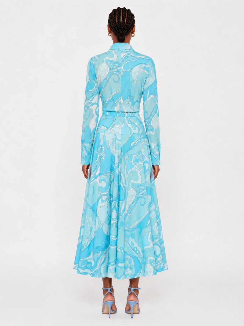 Capri Marble Co-Ord Set – Sky Blue Shop Byxie