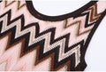 Zahara Zig Zag Knit Dress  – Brown Shop Byxie