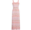 Byxie Zigzag Crochet Knit Maxi Dress -Pink Shop Byxie