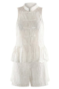 Aaliyah Lace Waistcoat & Shorts Set - White Shop Byxie