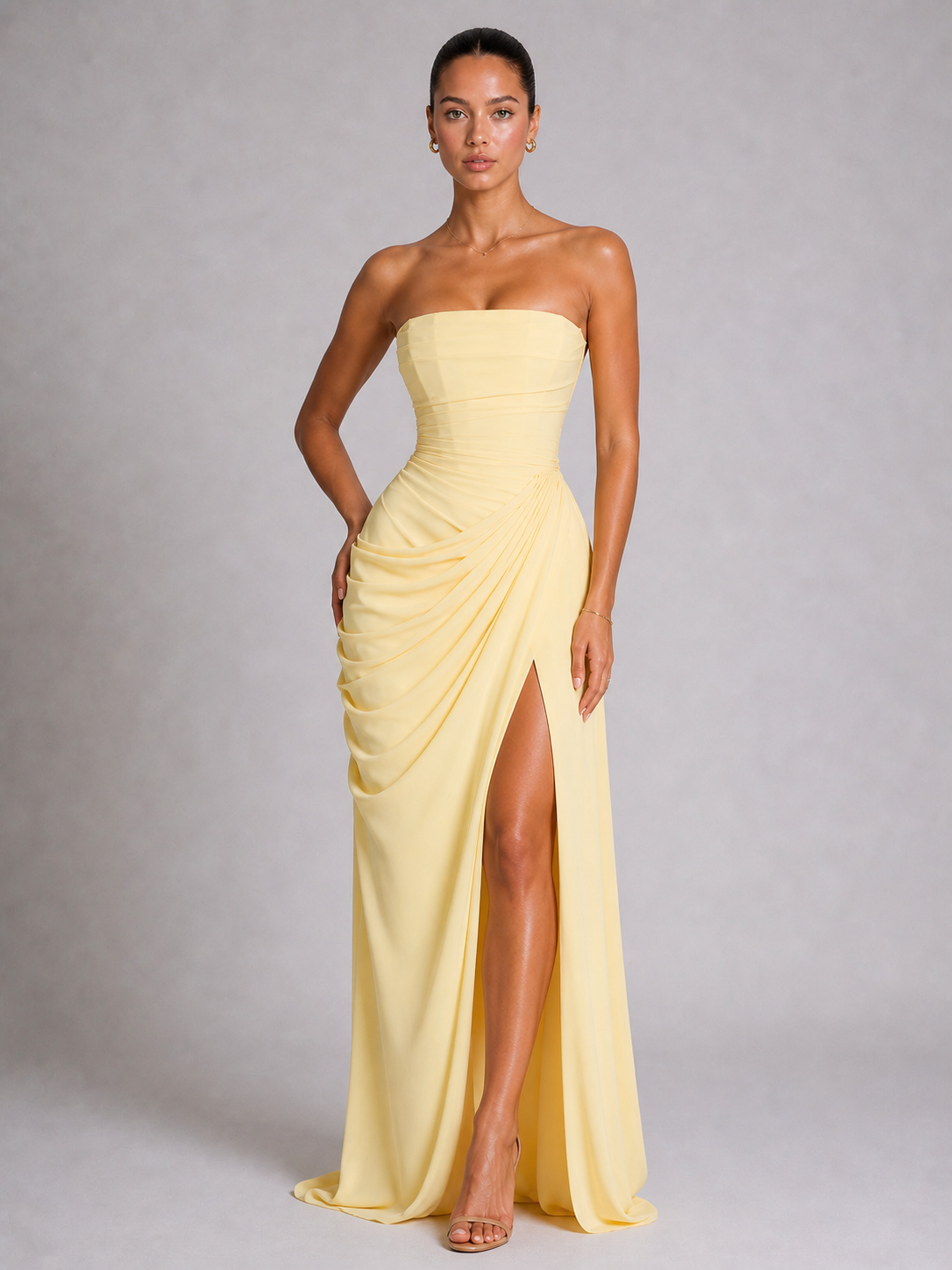 Byxie Isla Ruched Corset Maxi Dress – Lemon Shop Byxie