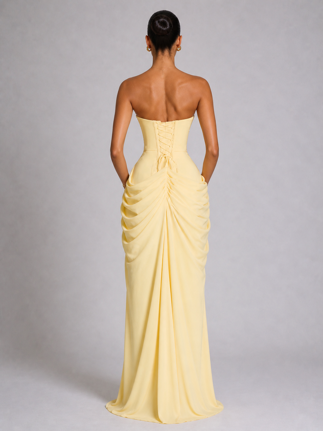 Byxie Isla Ruched Corset Maxi Dress – Lemon Shop Byxie