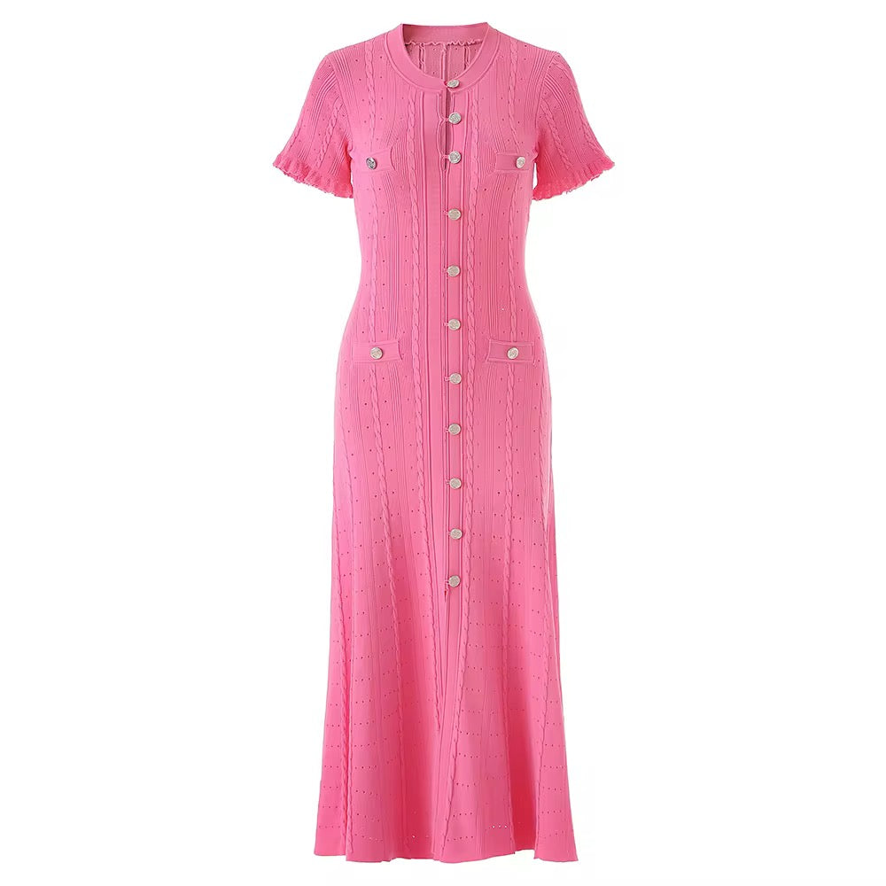Byxie Sienna Luxe Knit Midi Dress - Pink Shop Byxie