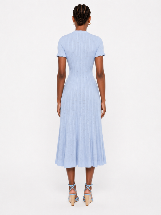 Byxie Sienna Luxe Knit Midi Dress - Baby Blue Shop Byxie
