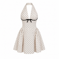 Margot White Polka Dot Halterneck Mini Dress Shop Byxie