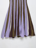 Zahra Stripe Knit Polo Mini Dress - Purple Shop Byxie
