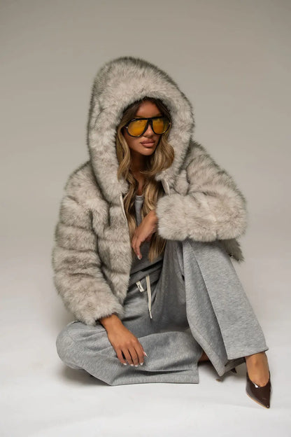 Aspen Faux Fur Hooded Jacket Shop Byxie