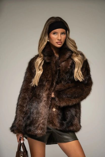 Monroe Faux Fur Coat Shop Byxie
