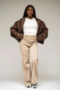 Amara Oversized Faux Suede Jacket - Shop Byxie