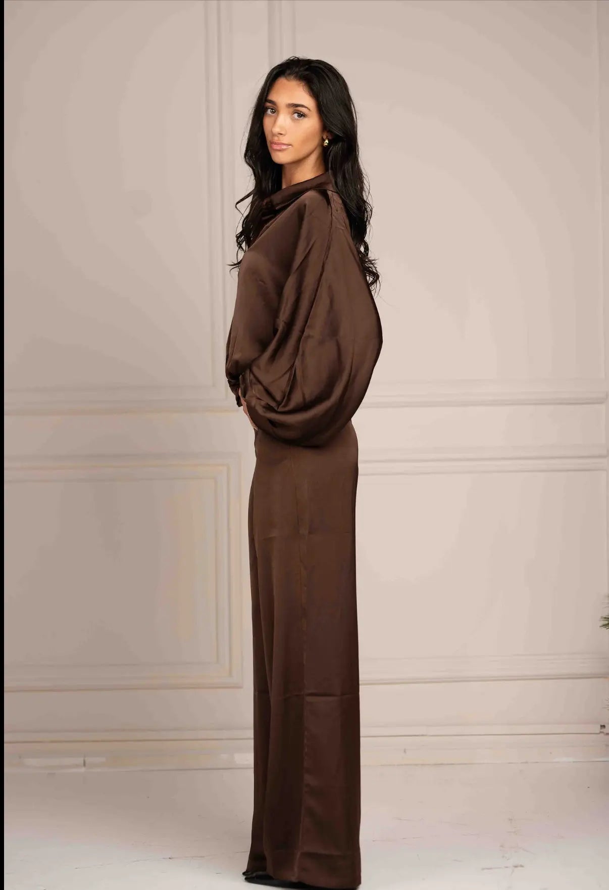 Bubble Hem Satin Blouse Shop Byxie