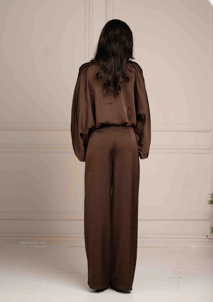 Bubble Hem Satin Blouse Shop Byxie