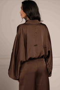 Bubble Hem Satin Blouse Shop Byxie