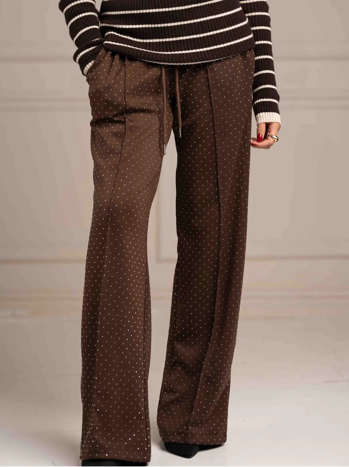 Nia Diamanté Joggers - Brown Shop Byxie