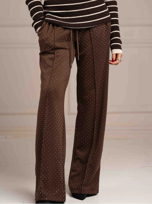 Nia Diamanté Joggers - Brown Shop Byxie