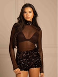 Lyra Mesh Bodysuit - Brown Shop Byxie