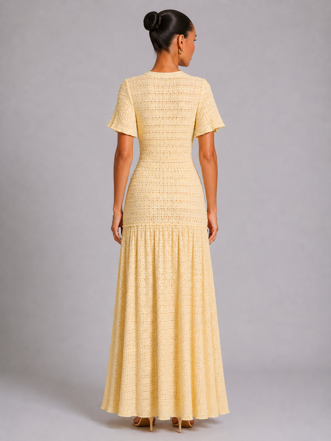 Serena Rhinestone Knit Dress - Champagne Shop Byxie