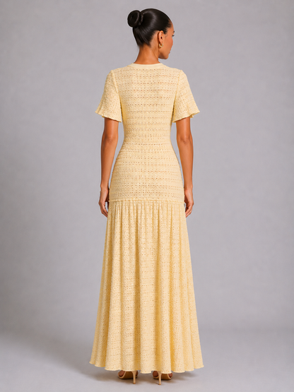 Serena Rhinestone Knit Dress - Champagne Shop Byxie