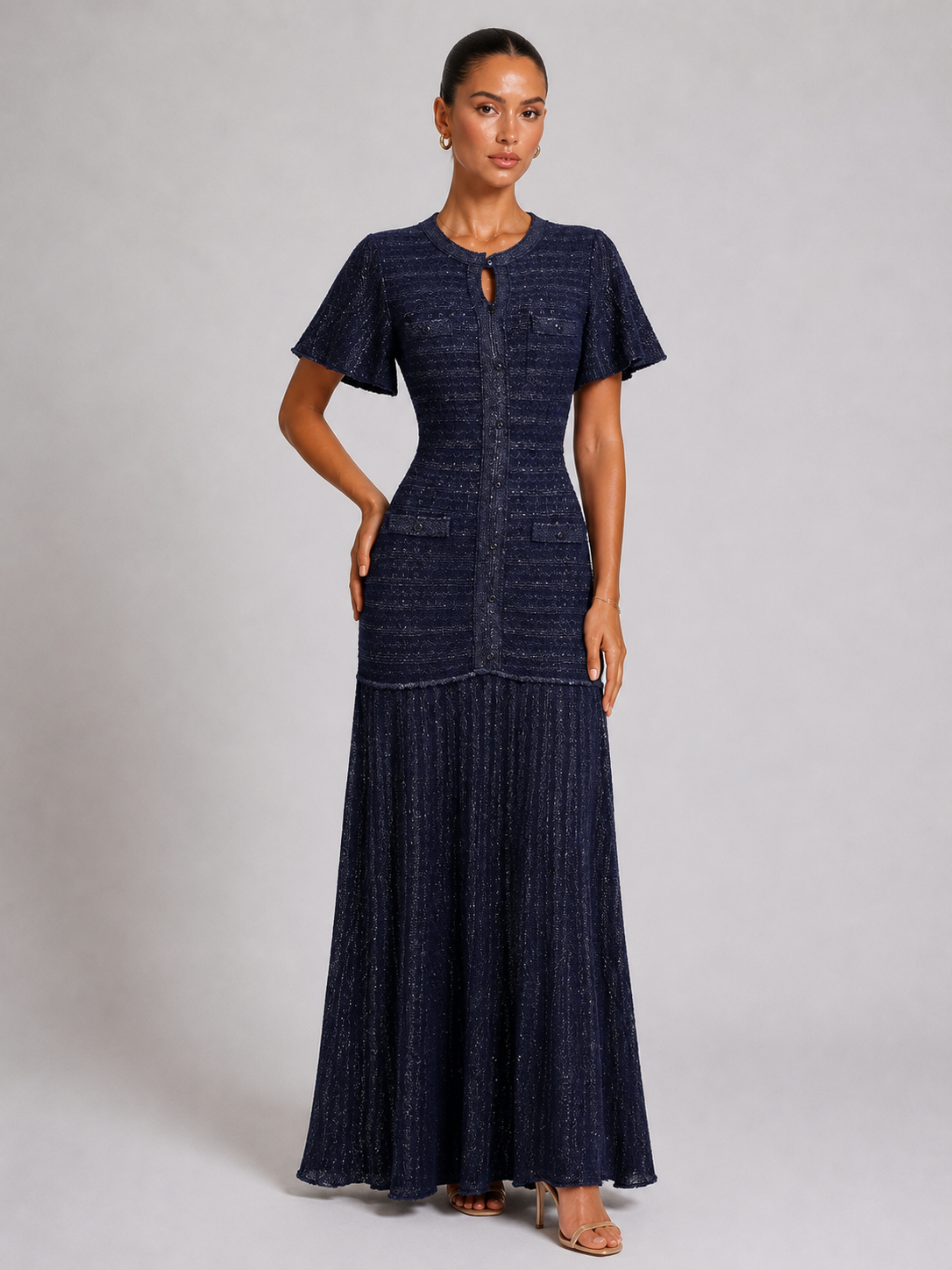 Serena Rhinestone Knit Dress Shop Byxie